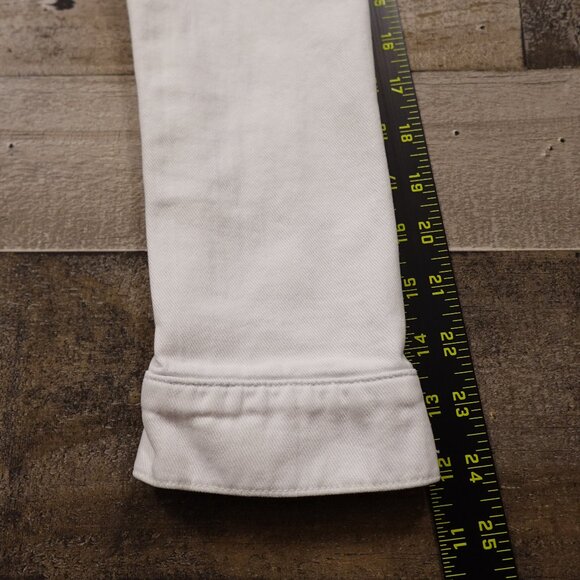 Citizens of Humanity jean jacket women's medium white denim elbow pads - Picture 10 of 10